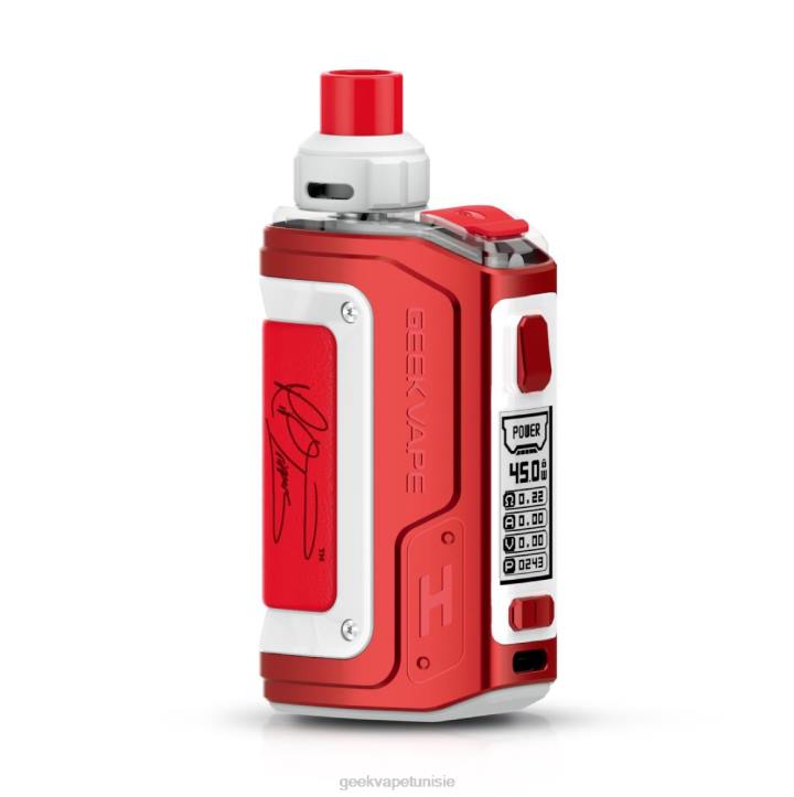 GeekVape Prix Tunisie - GeekVape h45 (aegis hero 2) kit de mod pod 1400mah 4ml édition rte (rouge et blanc) ZJ6P98